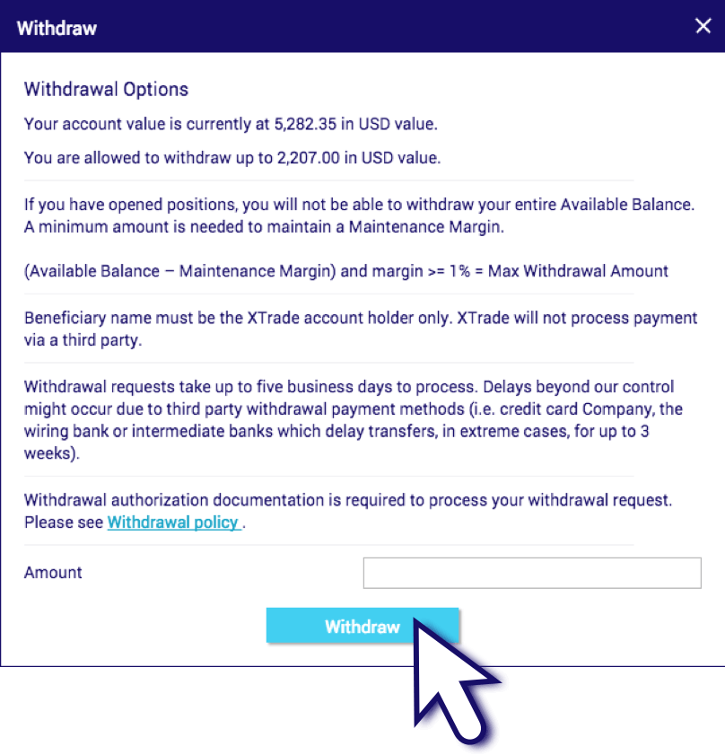 Safe and Secure Withdrawal Transactions for CFD Accounts Xtrade